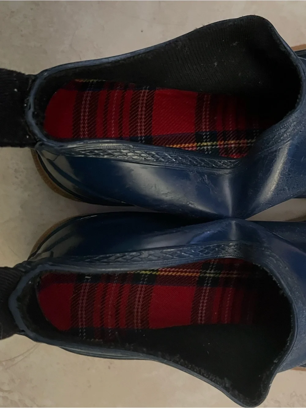 Men's Navy Slip-On Rain Chelsea Shoes - Picture 5 of 6